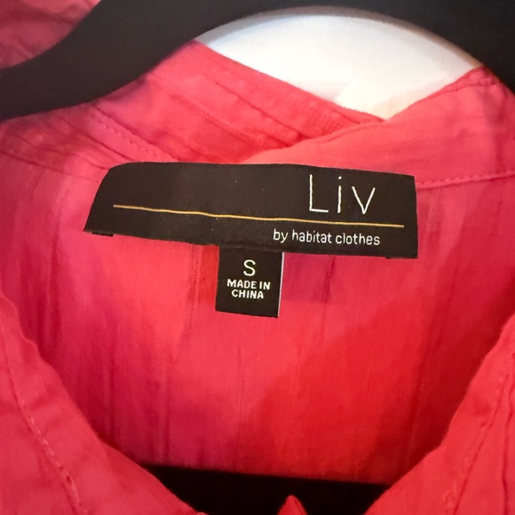 LIV by Habitat Women's Hot Pink Asymmetrical Blouse - Picture 2 of 6